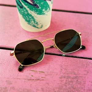 JAZZ SAFARI Crap Eyewear Sunglasses Brushed Gold & Tortoise Bio / Polarized Grey